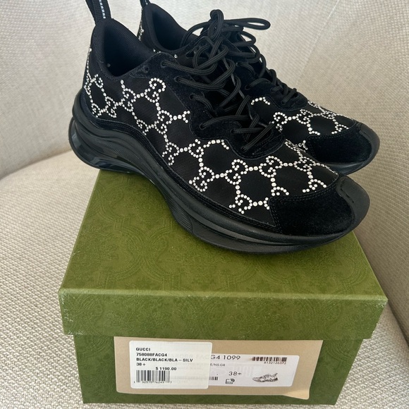 GUCCI Women's GG Crystal Embellished Run Sneakers - Picture 17 of 17